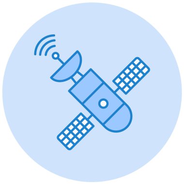 Uydu. Web simgesi basit illüstrasyon