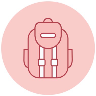 Sırt çantası. Web simgesi basit illüstrasyon