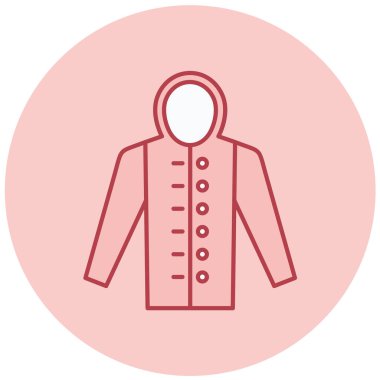 ceket simgesi, basit tasarım vektör illüstrasyonu