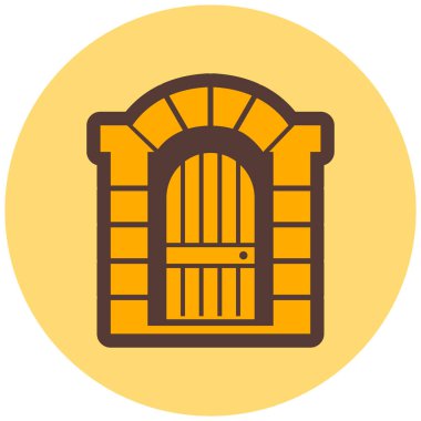 Kapı. Web simgesi basit illüstrasyon