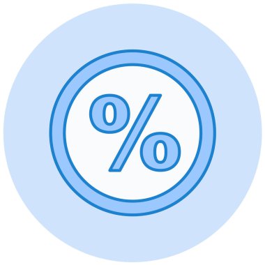 yüzde simgesi vektör illüstrasyonu