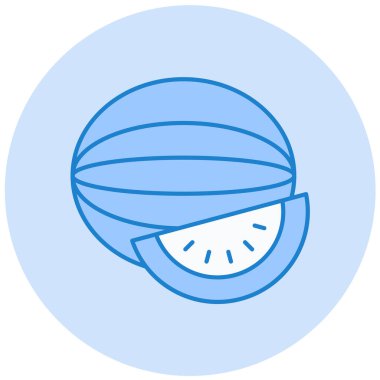 Bir karpuzun tek bir diliminin vektör çizimi