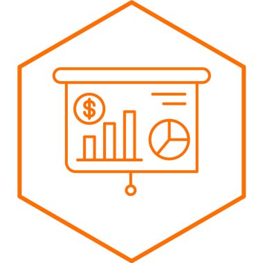 Eğilim biçimi izole edilmiş arkaplanda kıyaslama simgesi 