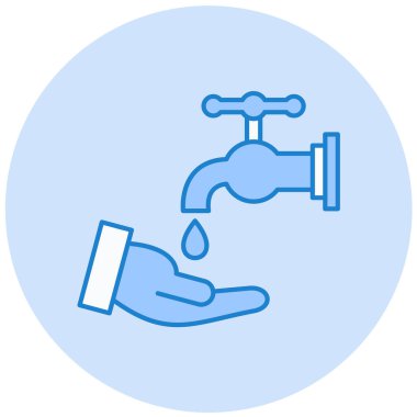 su musluğu vektör simgesi düzenlenebilir çizgi simgeleri ağ ve mobil için