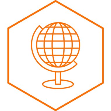 beyaz zemin üzerinde küre simgesi