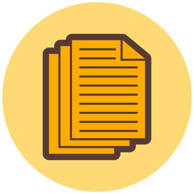 Belge. Web simgesi basit illüstrasyon