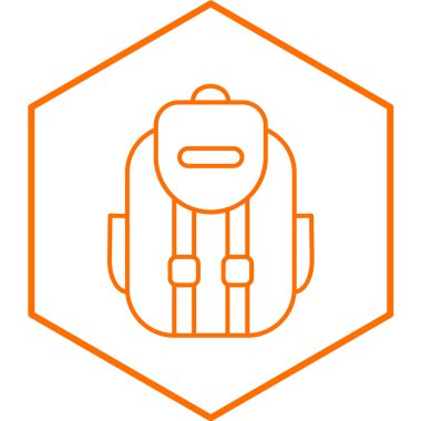 Sırt çantası simgesi. Web tasarımı