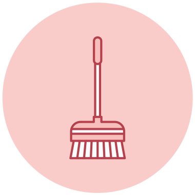 Süpürge. Web simgesi basit illüstrasyon