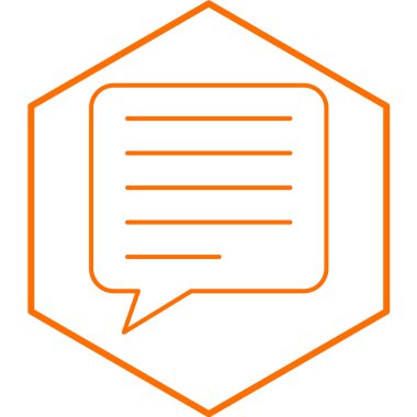 Sohbet kabarcığı vektör illüstrasyonu