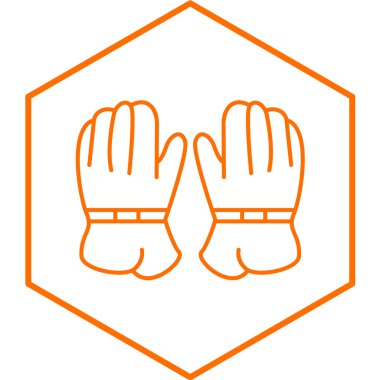 çizgi eldiven ikonu. vektör illüstrasyonu