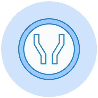 Bir yol simgesinin vektör illüstrasyonu