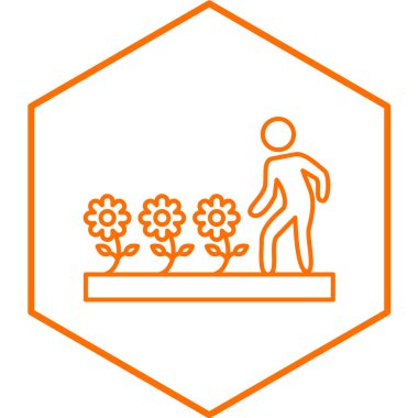 Bahçıvanlık modern ikon vektör illüstrasyonu