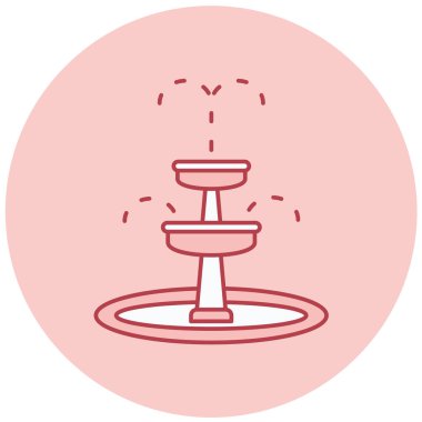 Çeşme simgesinin vektör illüstrasyonu