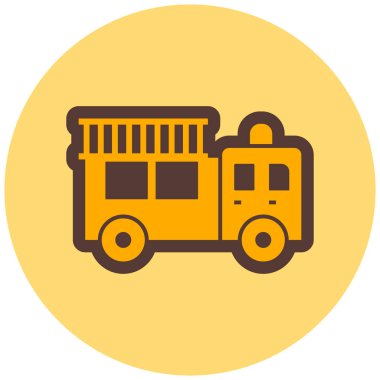 Otobüs. Web simgesi basit illüstrasyon