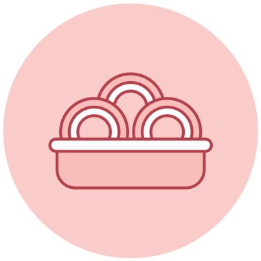 Yemek. Web simgesi basit illüstrasyon