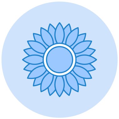 Çiçek. Web simgesi basit illüstrasyon