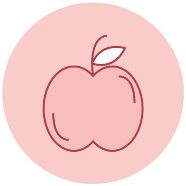 Elma. Web simgesi basit illüstrasyon