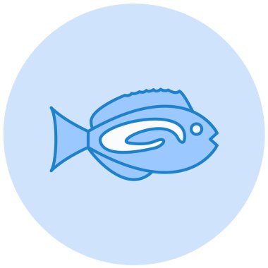 Balık. Web simgesi basit illüstrasyon