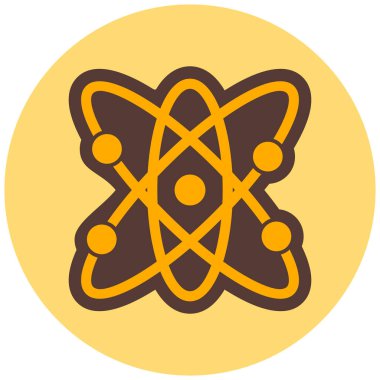 atom. Web simgesi basit illüstrasyon