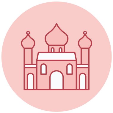 Cami. Web simgesi basit illüstrasyon