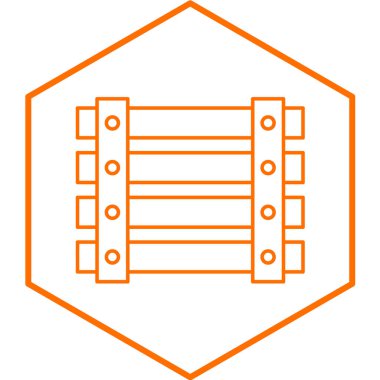 Sandık basit simgesi, vektör illüstrasyonu