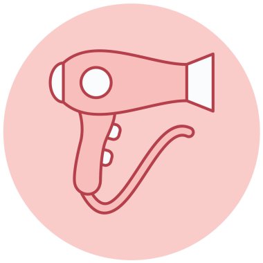 Saç kurutma makinesi. Web simgesi basit tasarım