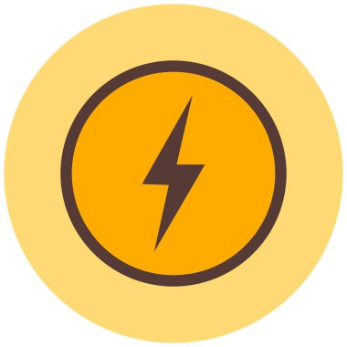 Yıldırım. Web simgesi basit illüstrasyon