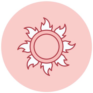 Güneş. Web simgesi basit illüstrasyon