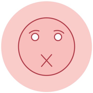 Web için emoji simgesi, minimalist vektör illüstrasyonu