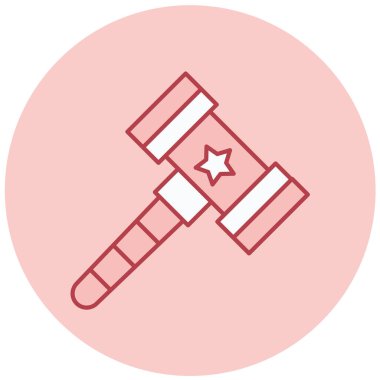 Çekiç. Web simgesi basit illüstrasyon