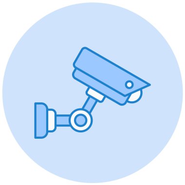 Güvenlik kamerası simgesi, vektör illüstrasyonu