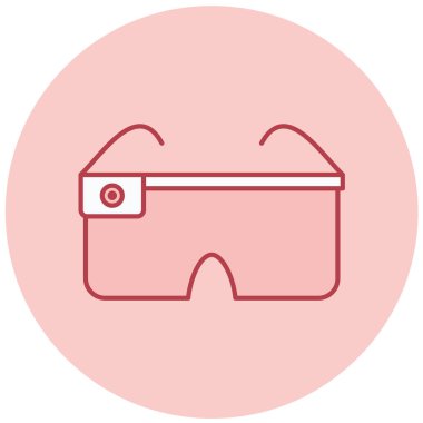 Gözlük. Web simgesi basit illüstrasyon