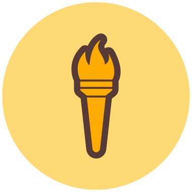 Meşale. Web simgesi basit illüstrasyon