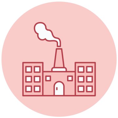 Fabrika. Web simgesi basit illüstrasyon