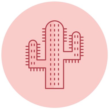 Kaktüs. Web simgesi basit illüstrasyon