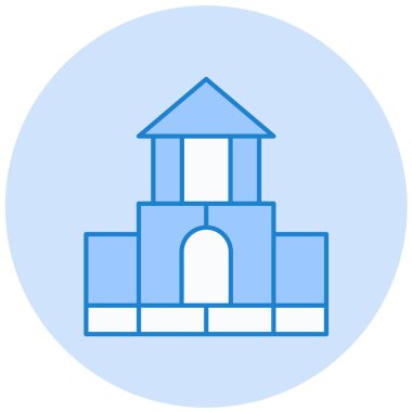 Bina. Web simgesi basit illüstrasyon