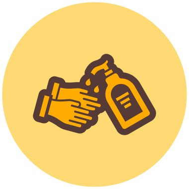 El yıkama. Web simgesi basit illüstrasyon