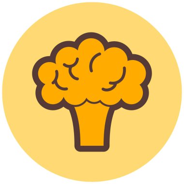 Brokoli. Web simgesi basit illüstrasyon