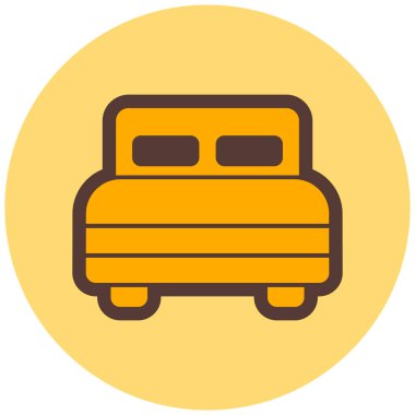 Yatağa. Web simgesi basit illüstrasyon