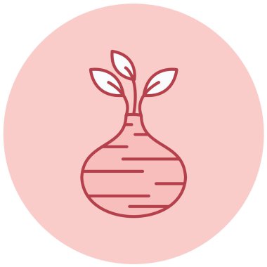 Bitki. Web simgesi vektör illüstrasyonu