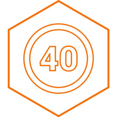 Hız sınırı simgesi, basit tasarım vektör çizimi