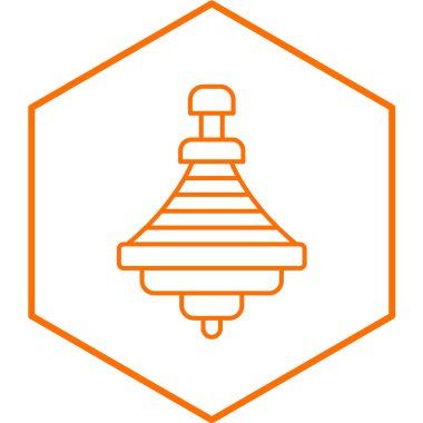 Dönen Üst simgesinin vektör illüstrasyonu