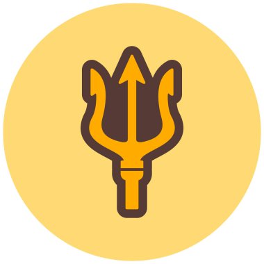 Mızrak simgesi, vektör çizimi basit tasarım