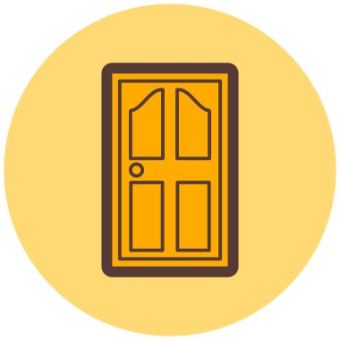 Kapı. Web simgesi basit illüstrasyon