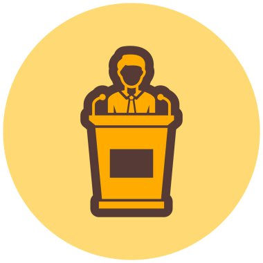 Konferans. Web simgesi basit illüstrasyon