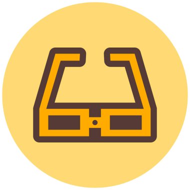 Gözlük. Web simgesi basit illüstrasyon