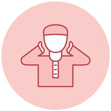 Şapka çizgisi vektör simgesi olan adam