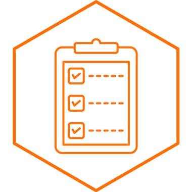 Kontrol listesi simgesinin vektör illüstrasyonu