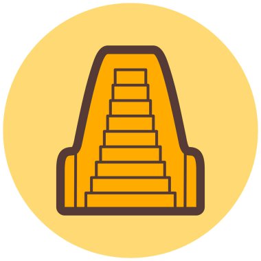 Merdivenler. Web simgesi basit illüstrasyon