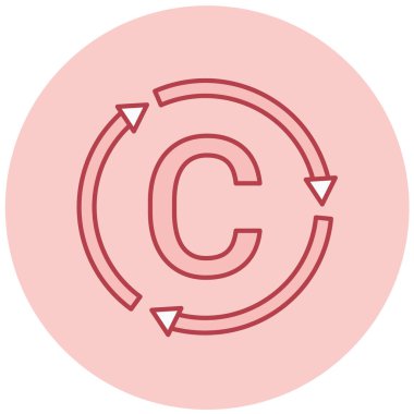 c simgesi, basit tasarım vektör çizimi